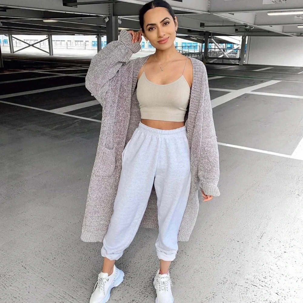 HOUSE OF CB 'Celine' Grey Chenille Slouchy Cardigan NWOT